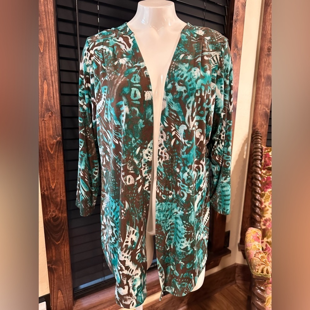 EUC Chico’s Beautiful Additions OPEN Sweater Chicos tag Sz 2
